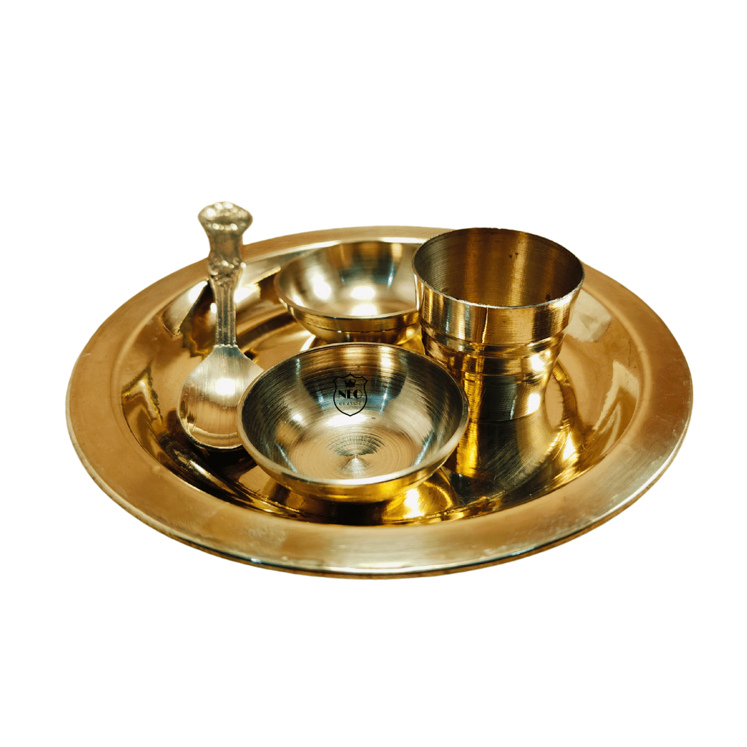     			Neo classic Brass Bhog Thali Set – 5 Pieces (5 inch)