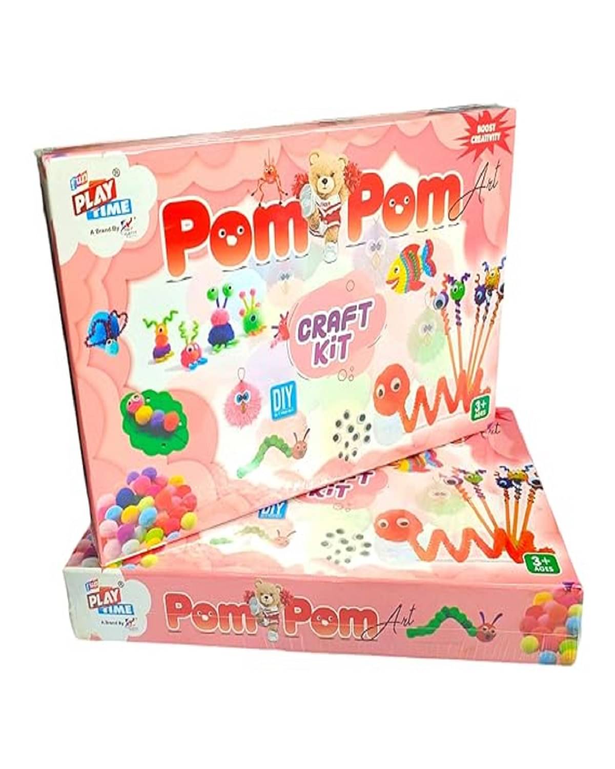     			OLIFIN Pompom Maker Arts and Crafts Sewing Kit, DIY Cute Animal Toys, Dolls, Band for Kids 3+ Years, Girls Gifts, Birthday Present, Wool Knitting Tool Set, Ball Winders, Decoration Pack of 1