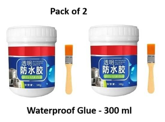 (Pack of 1) 300gm Crack Seal Glue 300gm with Brush Transparent Waterproof Glue for Art and Craft School Projects (Pack of 1) 300gm Crack Seal Glue 300gm with Brush Transparent Waterproof Glue for Art and Craft School Projects