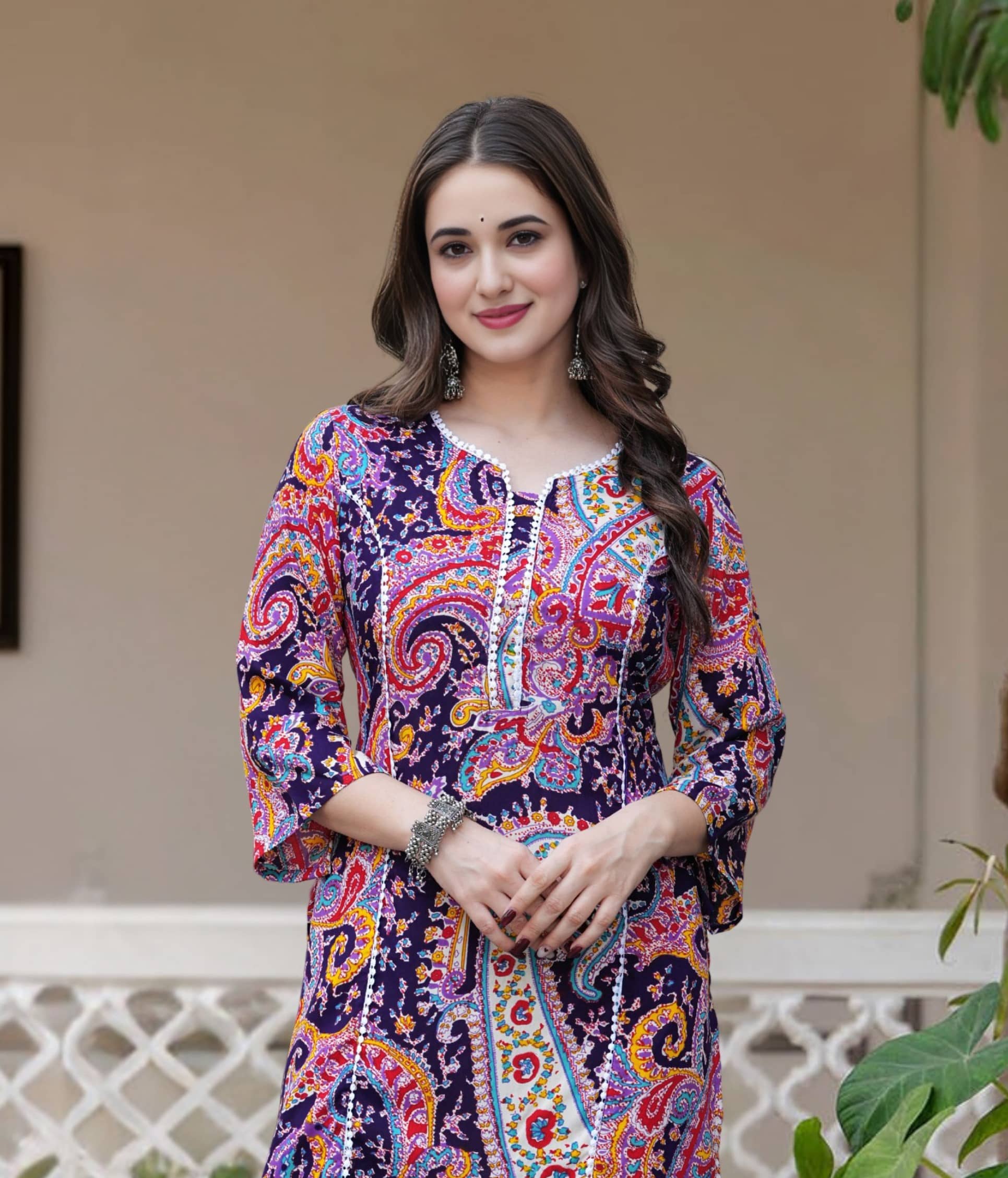 Royal Export Women Cotton Printed Straight Kurti ( Pink ) - Kurtis, Tunics | Buy online on ZillyBuy