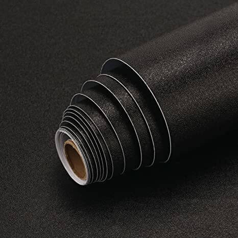     			SIA VENDORS 60x121 cm Black Thick Wood water proof Self Adhesive Wallpaper