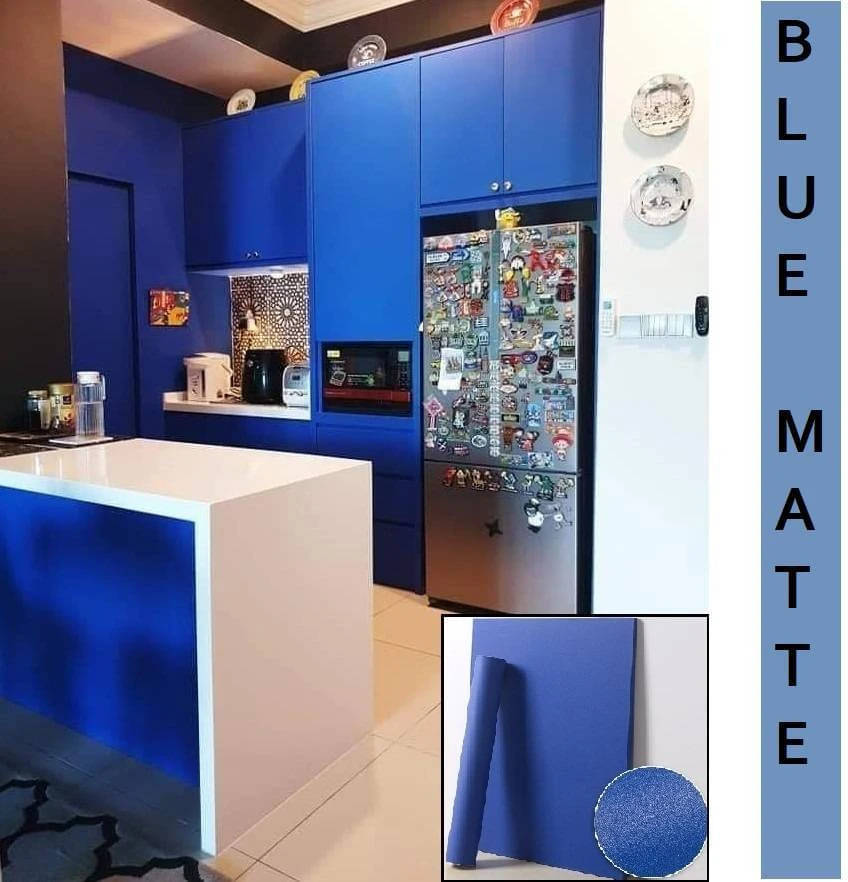     			SIA VENDORS 60x121 cm Blue water proof Self Adhesive Wallpaper