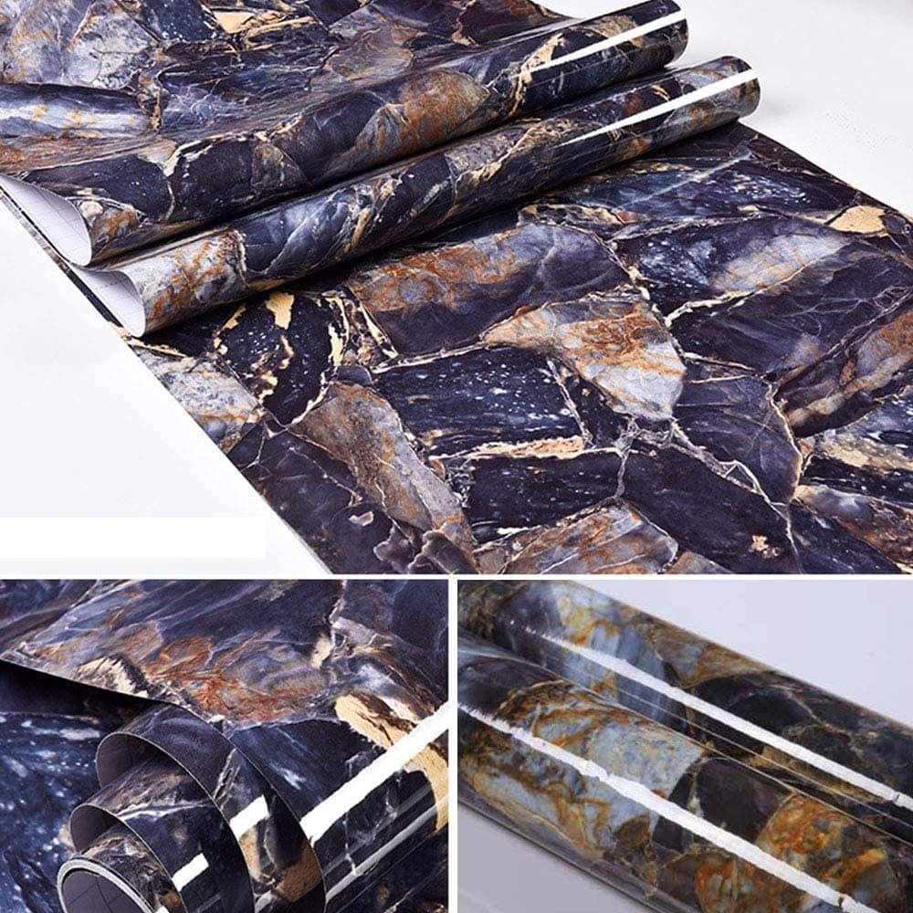     			SIA VENDORS 60x121 cm Blue water proof Self Adhesive Wallpaper