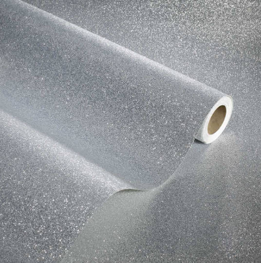 SIA VENDORS 60x121 cm Chunky Silver Glitter water proof Self Adhesive Wallpaper SIA VENDORS 60x121 cm Chunky Silver Glitter water proof Self Adhesive Wallpaper