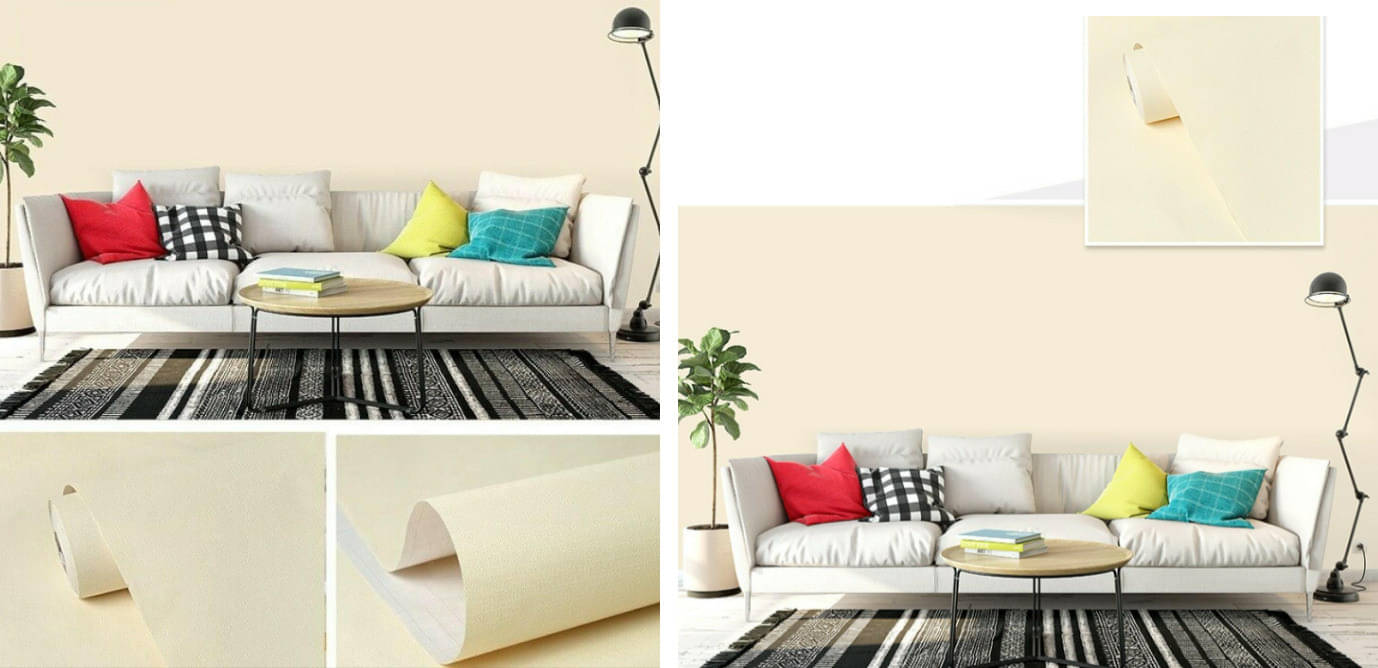     			SIA VENDORS 60x121 cm Off White Wood Matte water proof Self Adhesive Wallpaper