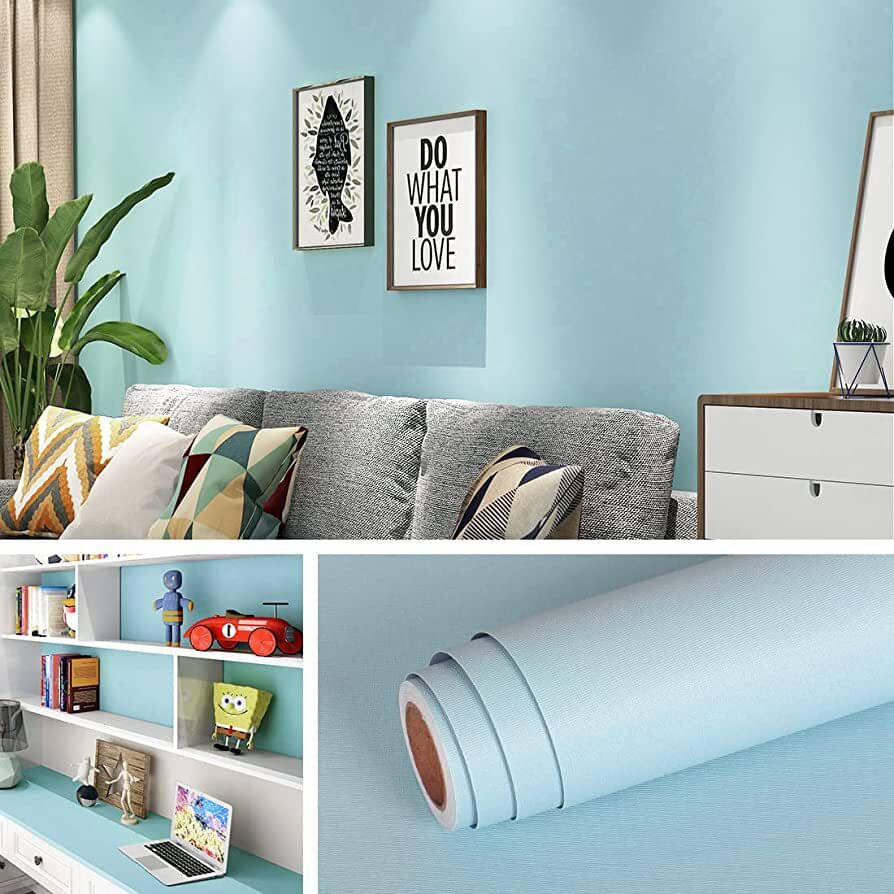 SIA VENDORS 60x121 cm Sky Blue Wood Matte BADAL NEELA water proof Self Adhesive Wallpaper SIA VENDORS 60x121 cm Sky Blue Wood Matte BADAL NEELA water proof Self Adhesive Wallpaper