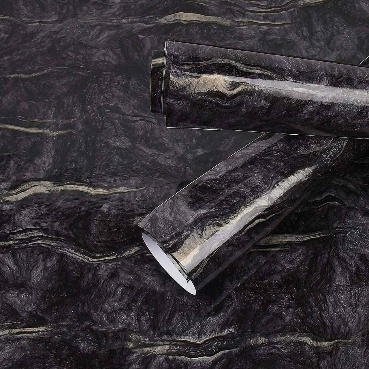 SIA VENDORS 60x127 cm black water proof Self Adhesive Wallpaper     			SIA VENDORS 60x127 cm black water proof Self Adhesive Wallpaper