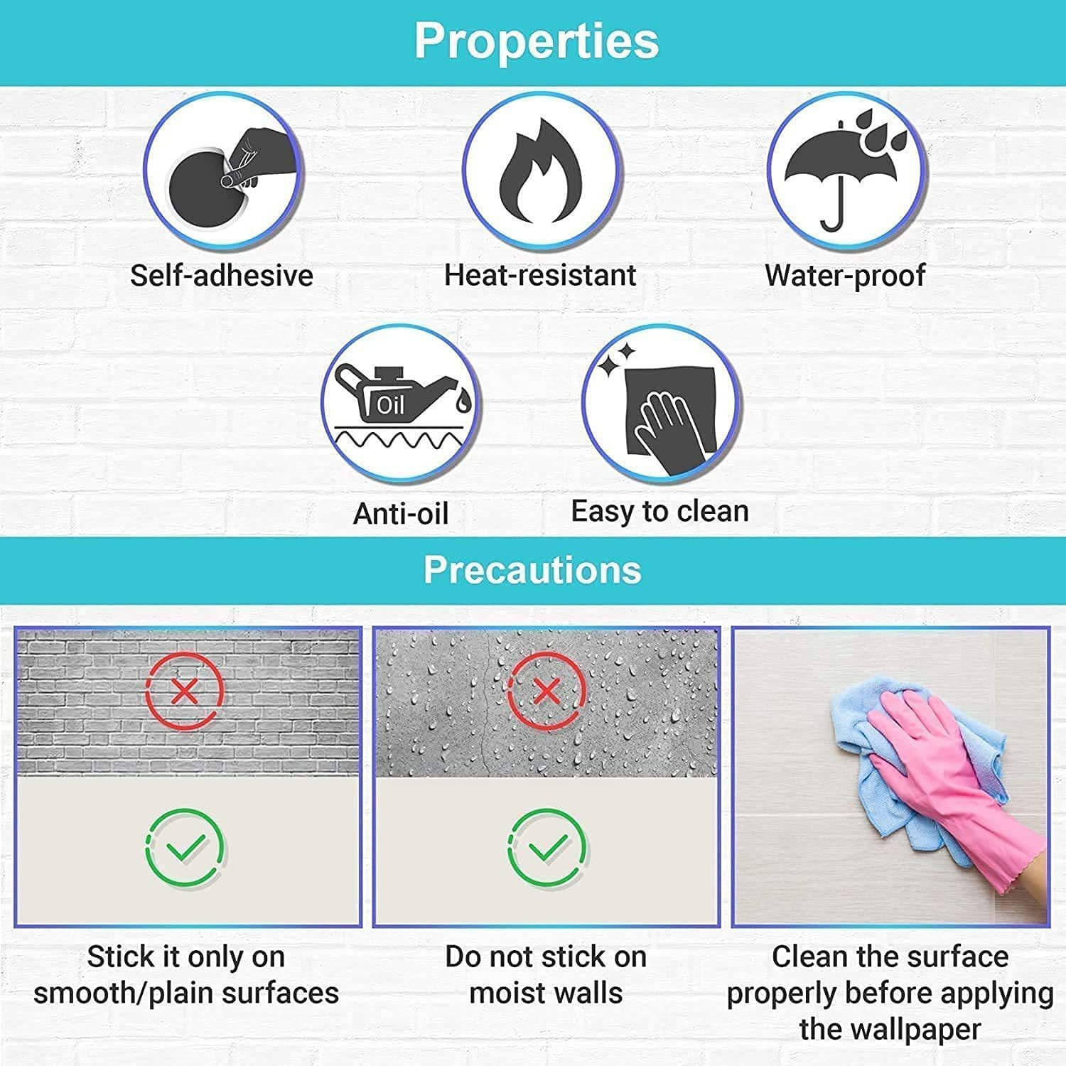     			SIA VENDORS 60x200 cm White water proof Self Adhesive Wallpaper