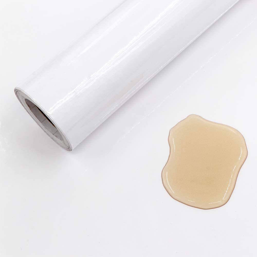 SIA VENDORS White Wallpaper Glossy Vinyl Film Removable Countertop Shelf (1.5X60X299)Kitchen Mat Roll SIA VENDORS White Wallpaper Glossy Vinyl Film Removable Countertop Shelf (1.5X60X299)Kitchen Mat Roll