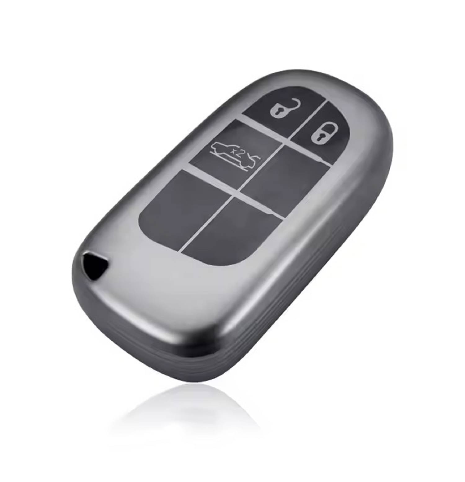 SIAGO TPU Key Cover Compatible with Jeep Meridian, Compass, Trailhawk 3 Button Flip Key (Grey) SIAGO TPU Key Cover Compatible with Jeep Meridian, Compass, Trailhawk 3 Button Flip Key (Grey)