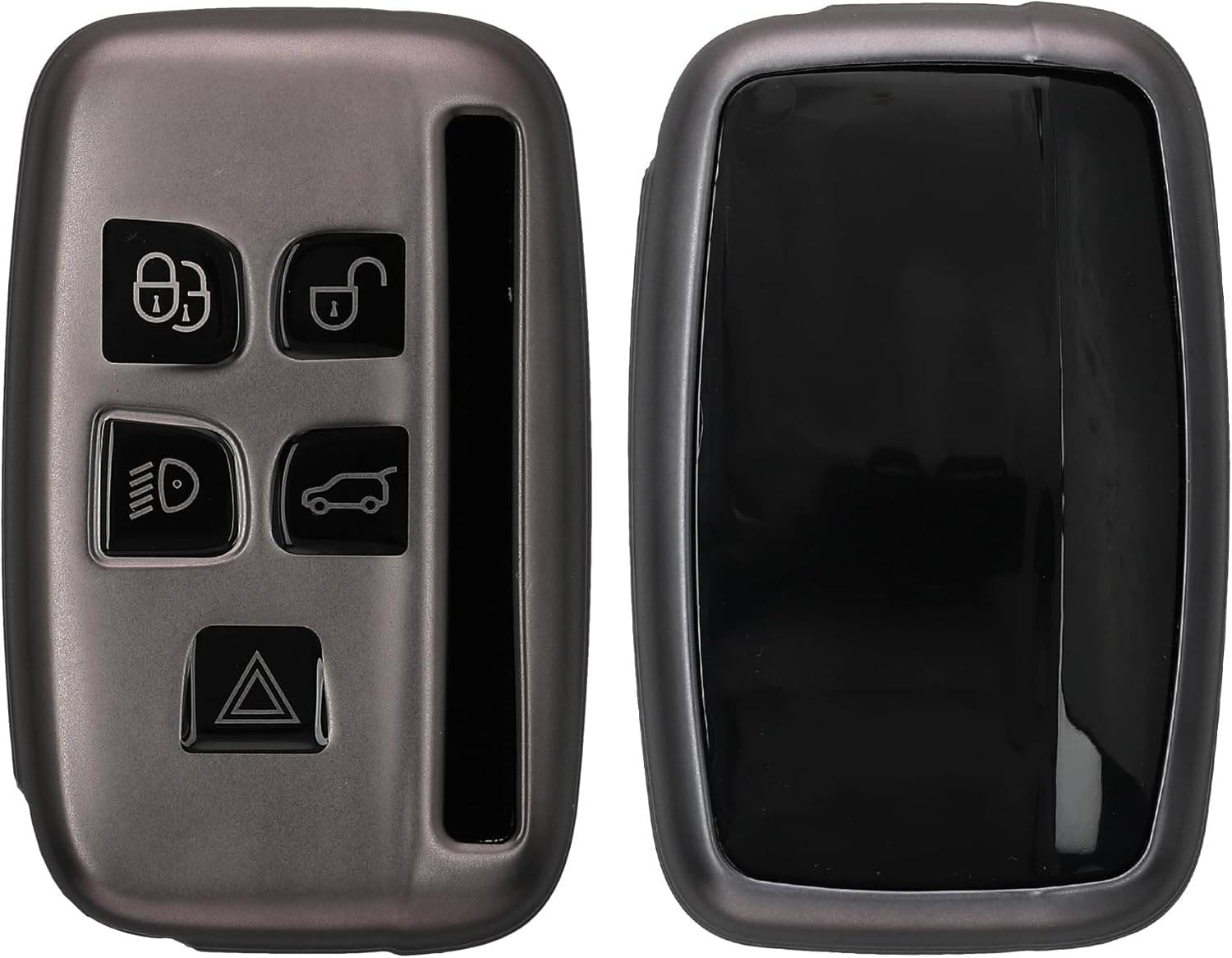 SIAGO TPU Key Cover Compatible With Jaguar XF XJ XE F-PACE F-Type Range Rover Evoque Velar Discovery LR4 Land Rover Sport 5 Button Flip Key (Grey) SIAGO TPU Key Cover Compatible With Jaguar XF XJ XE F-PACE F-Type Range Rover Evoque Velar Discovery LR4 Land Rover Sport 5 Button Flip Key (Grey)