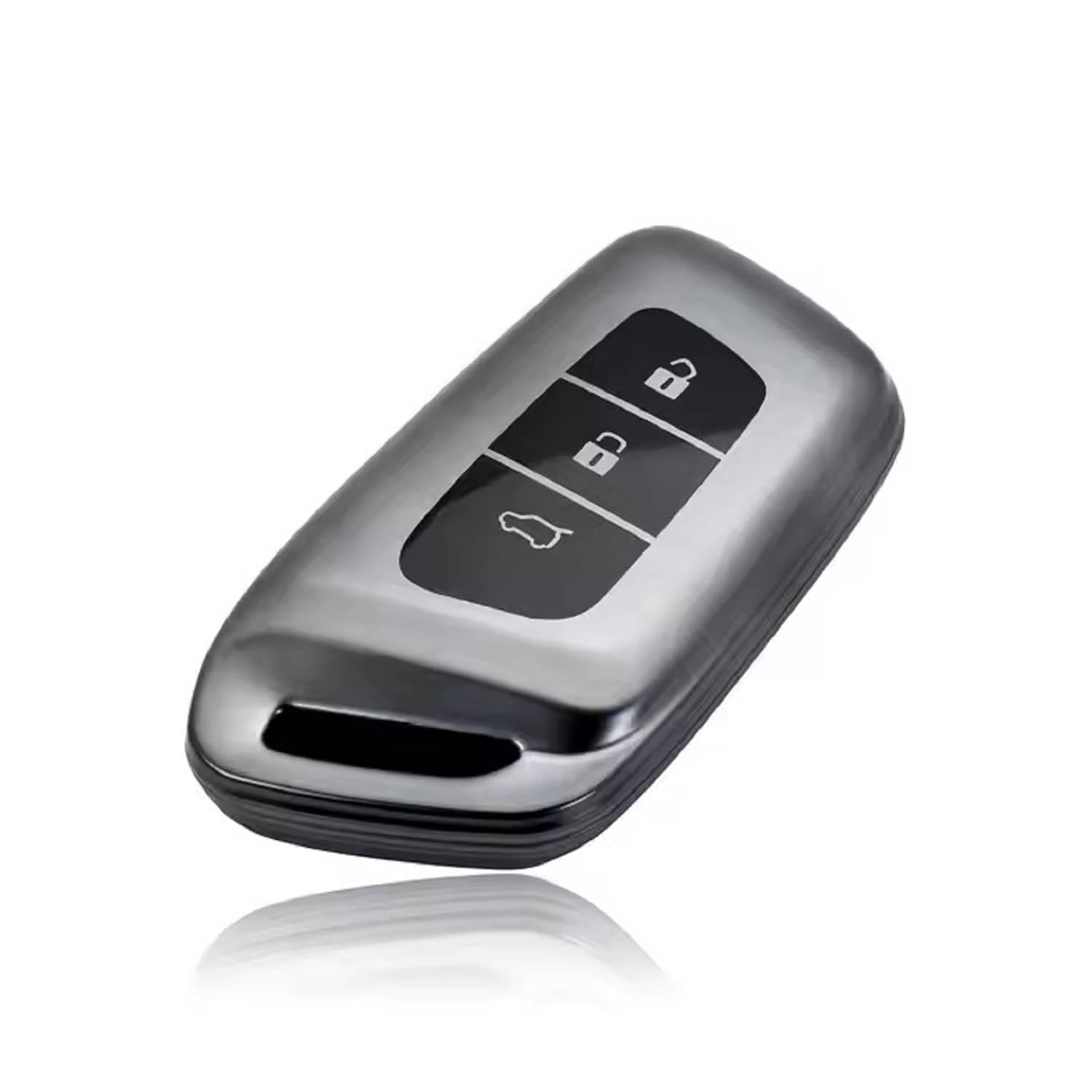 SIAGO TPU Key Cover Compatible With MG Hector | Windsor EV 3 Button Flip Key (Grey) SIAGO TPU Key Cover Compatible With MG Hector | Windsor EV 3 Button Flip Key (Grey)