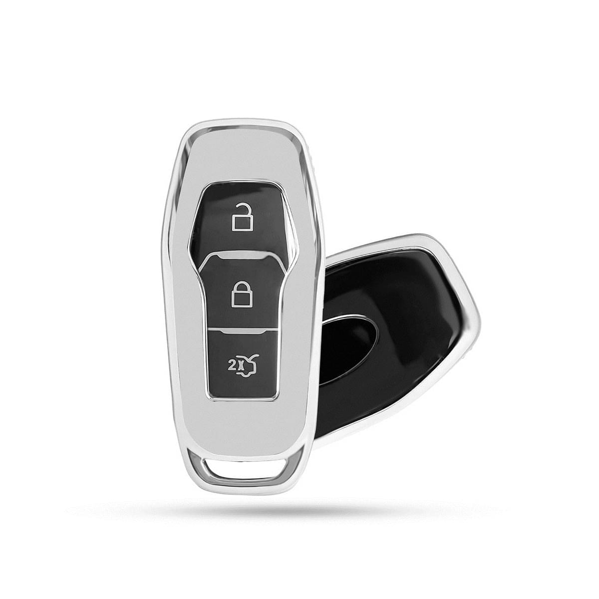 SIAGO TPU Key Cover Compatible with Endeavour, Figo Aspire, Freestyle 3 Button Flip Key (Grey) SIAGO TPU Key Cover Compatible with Endeavour, Figo Aspire, Freestyle 3 Button Flip Key (Grey)