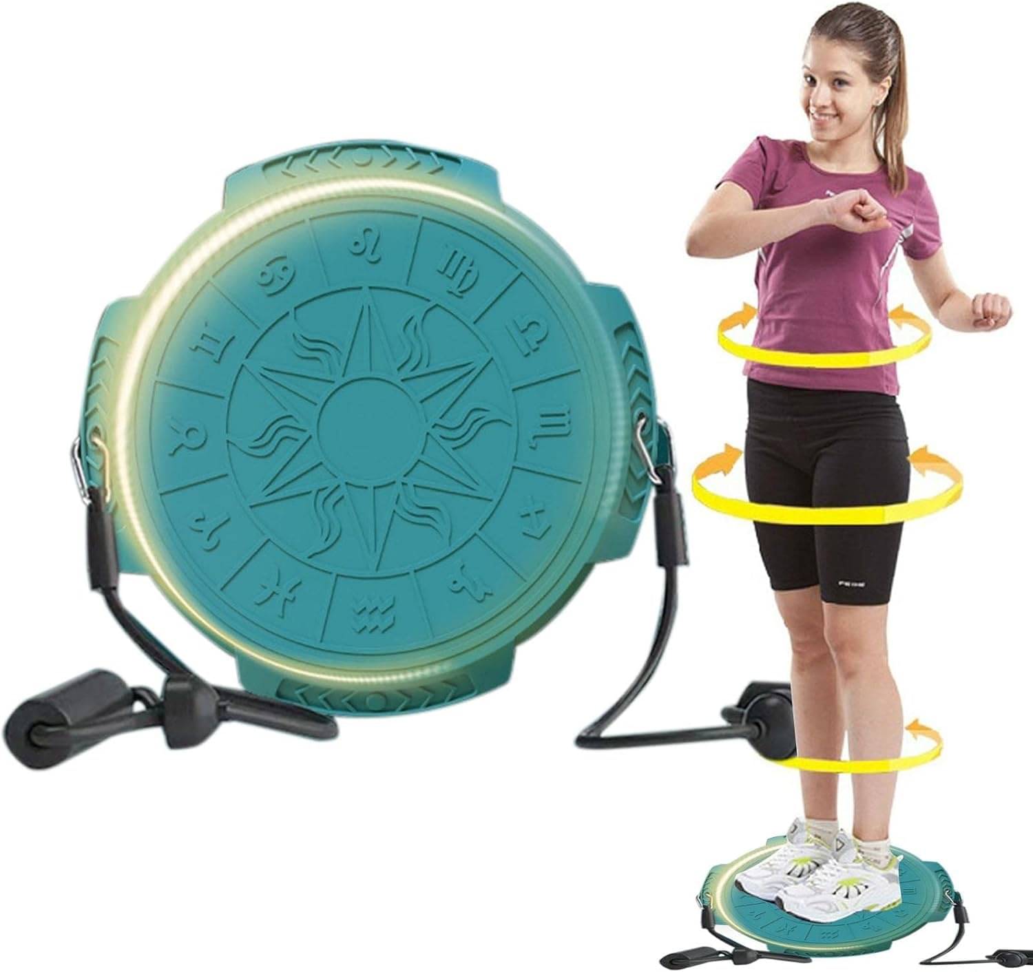 Shopeleven Tummy Twister With Toning Tube Waist Twisting Disc for Home Office Indoor Exercise Workout Shopeleven Tummy Twister With Toning Tube Waist Twisting Disc for Home Office Indoor Exercise Workout
