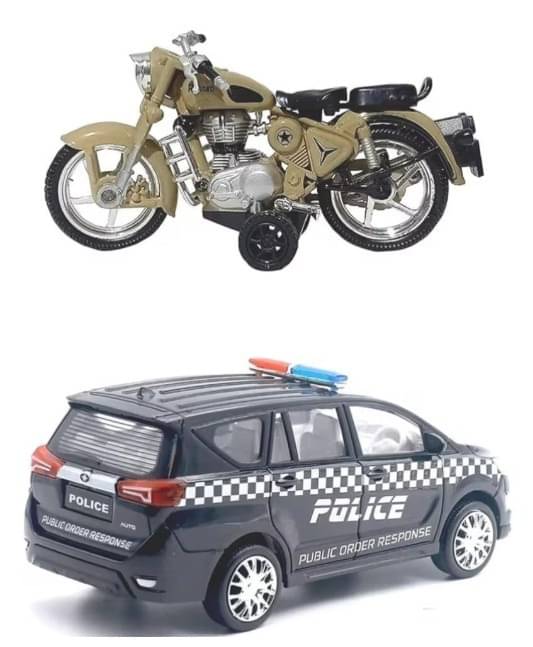 Toonkiz Combo of Pullback Car and Rugged Bike - Realistic Alloy Wheels and Realistic Design- Pull Back Action Toonkiz Combo of Pullback Car and Rugged Bike - Realistic Alloy Wheels and Realistic Design- Pull Back Action