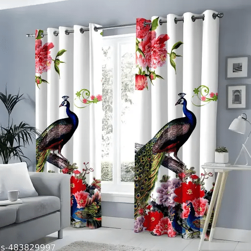 Tramb Abstract Room Darkening Eyelet Curtain 5 FT ( Pack of 1 ) - Multi Color Tramb Abstract Room Darkening Eyelet Curtain 5 FT ( Pack of 1 ) - Multi Color