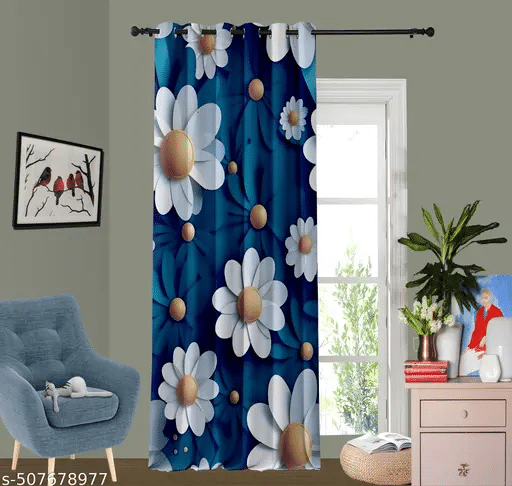 Tramb Abstract Room Darkening Eyelet Curtain 5 FT ( Pack of 1 ) - Multi Color Tramb Abstract Room Darkening Eyelet Curtain 5 FT ( Pack of 1 ) - Multi Color