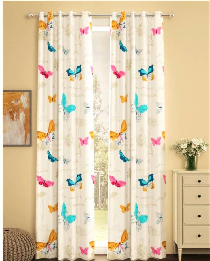     			Tramb Abstract Room Darkening Eyelet Curtain 5 FT ( Pack of 1 ) - Multi Color