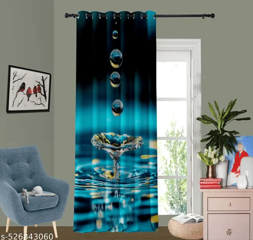 Tramb Abstract Room Darkening Eyelet Curtain 5 FT ( Pack of 1 ) - Multi Color Tramb Abstract Room Darkening Eyelet Curtain 5 FT ( Pack of 1 ) - Multi Color