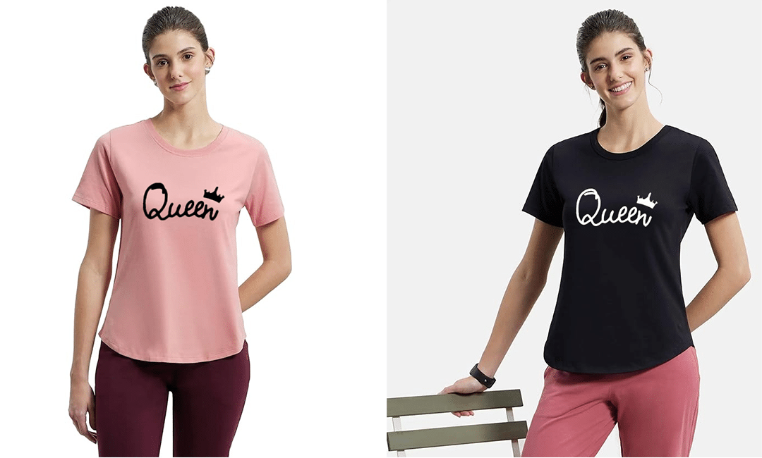     			Unicus Apparel Multi Color Polyester Lycra Tees - Pack of 2