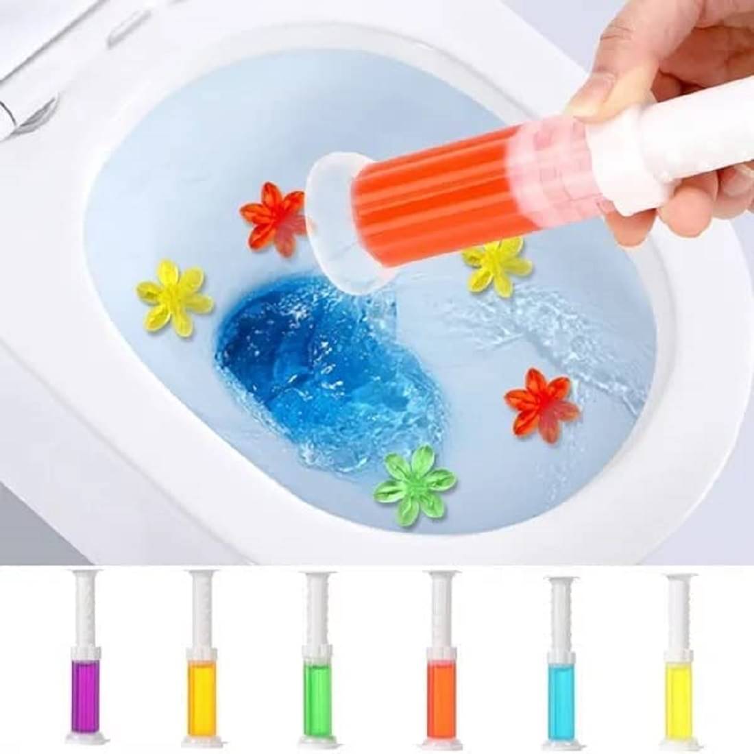     			VBE oilet Freshener and Cleaner Flower Gel remove bad smell Toilet Cleaning Gel, Toilet Air Freshener and Toilet Cleaner, Ocean Flower Gel Bathroom Freshener (multi)