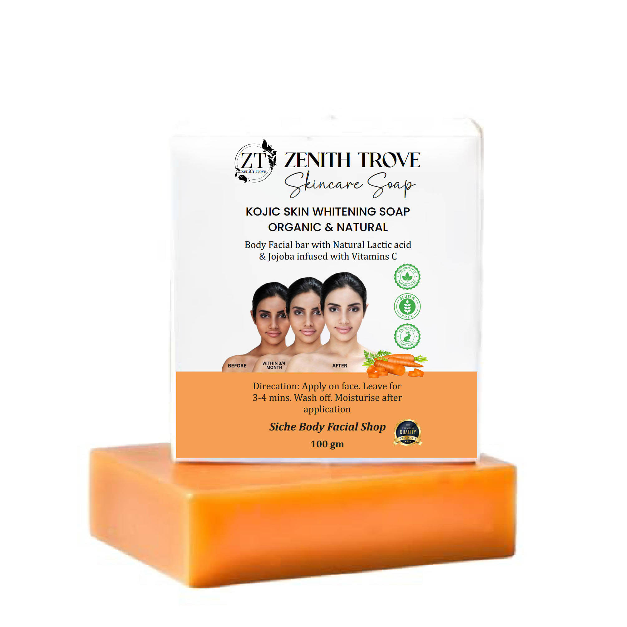 Zenith Trove Skin Whitening Soap for All Skin Type ( Pack of 1 )     			Zenith Trove Skin Whitening Soap for All Skin Type ( Pack of 1 )