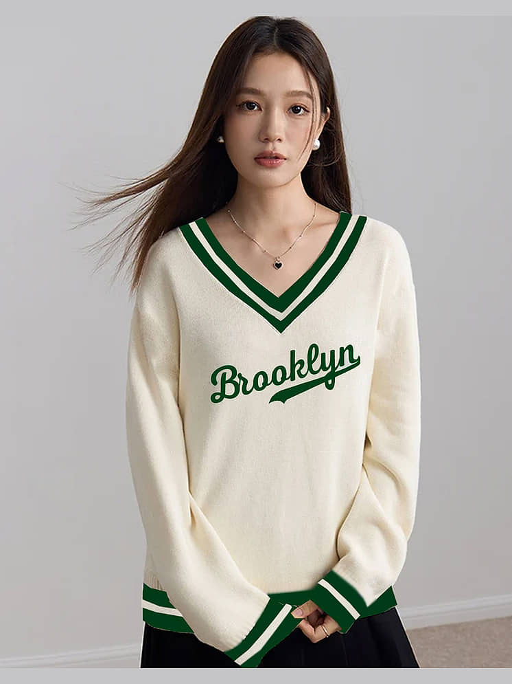 Kashian Women Cotton Blend Printed Oversized Fit Round Neck T