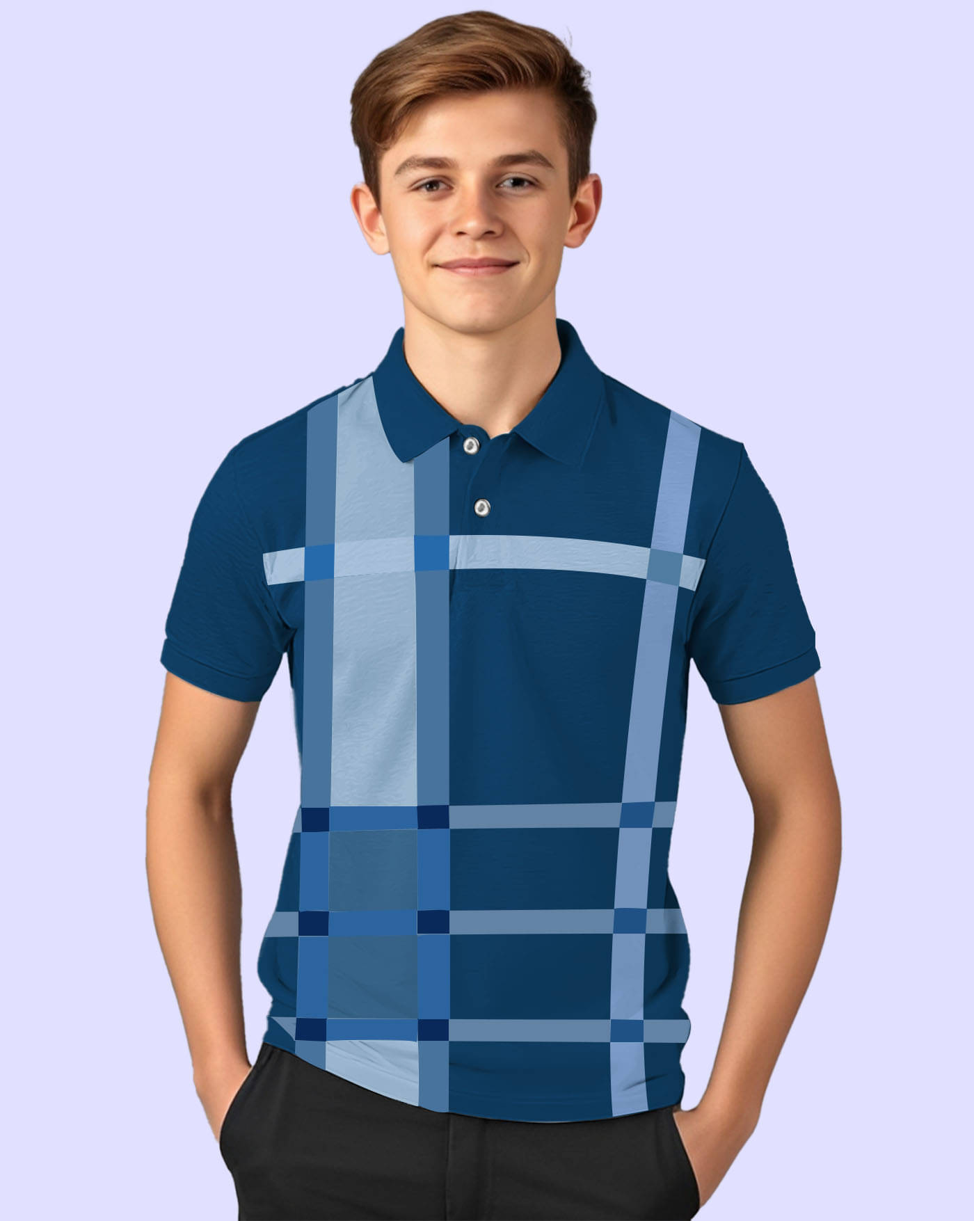     			AOOSH Pack of 1 Boys & Girls Cotton Blend Polo T-Shirt ( Teal )