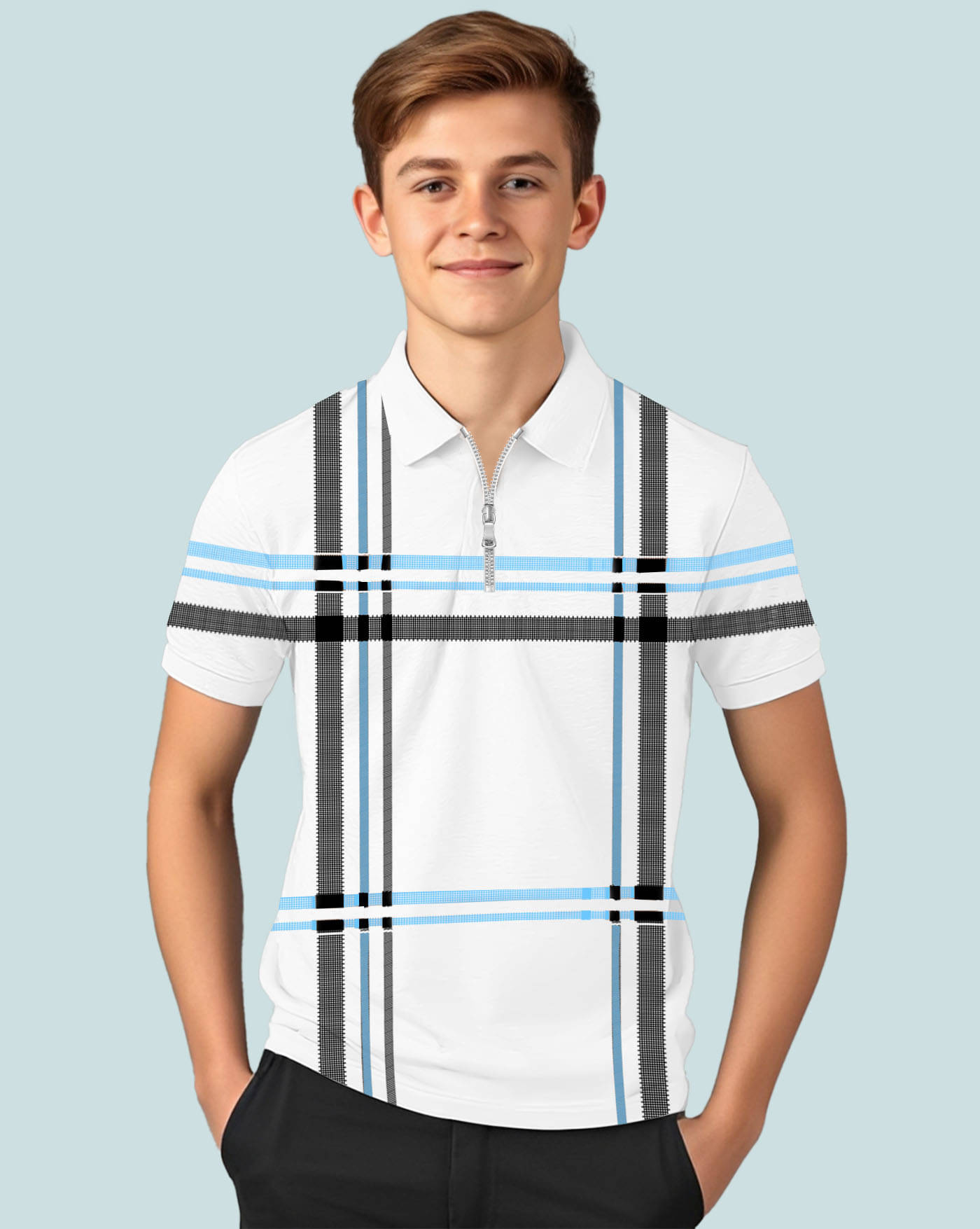     			AUSK Pack of 1 Boys & Girls Cotton Blend Polo T-Shirt ( Multicolor )