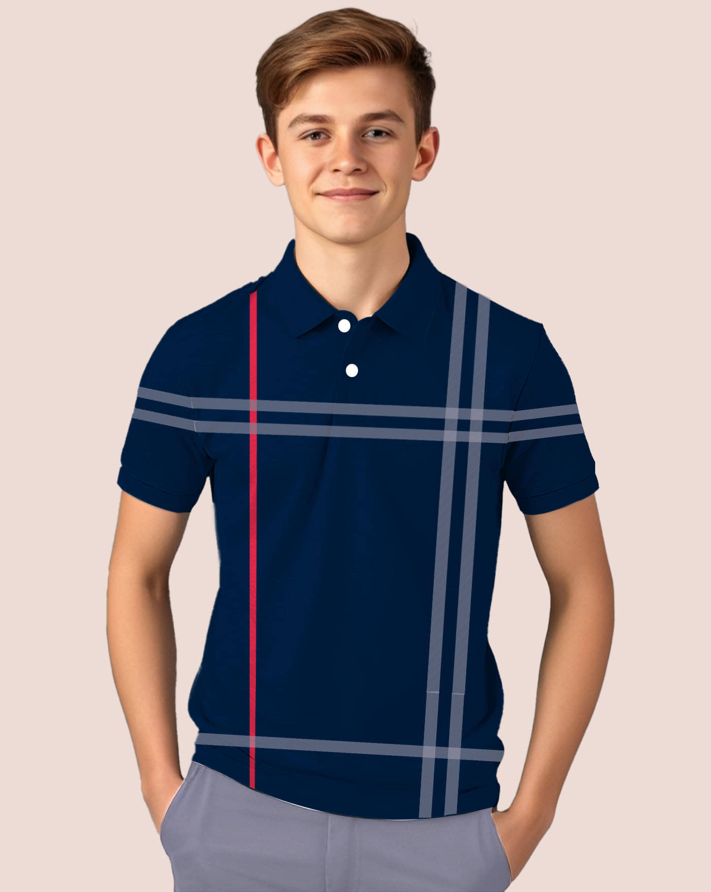     			AUSK Pack of 1 Boys & Girls Cotton Blend Polo T-Shirt ( Blue )