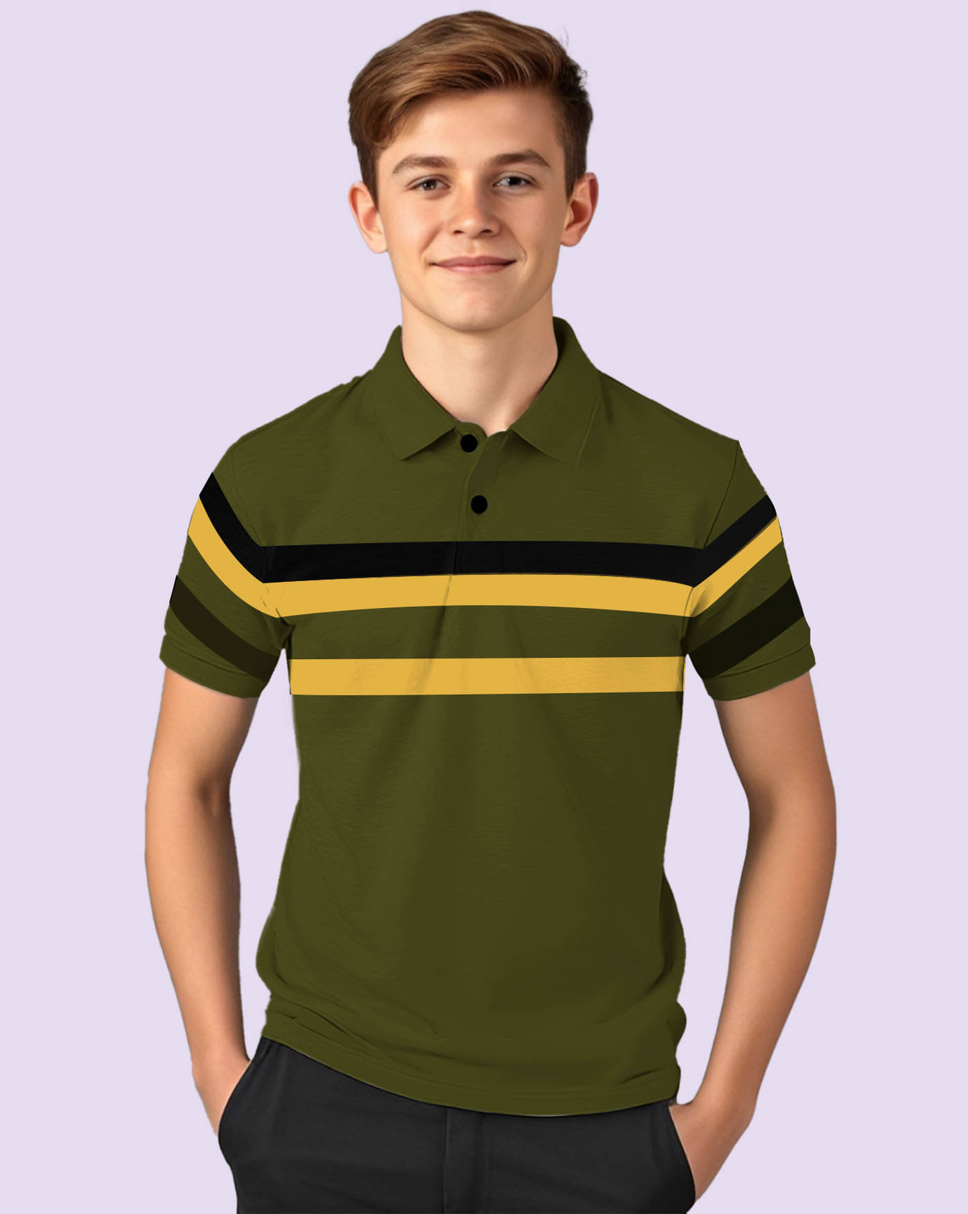     			AUSK Pack of 1 Boys & Girls Cotton Blend Polo T-Shirt ( Green )