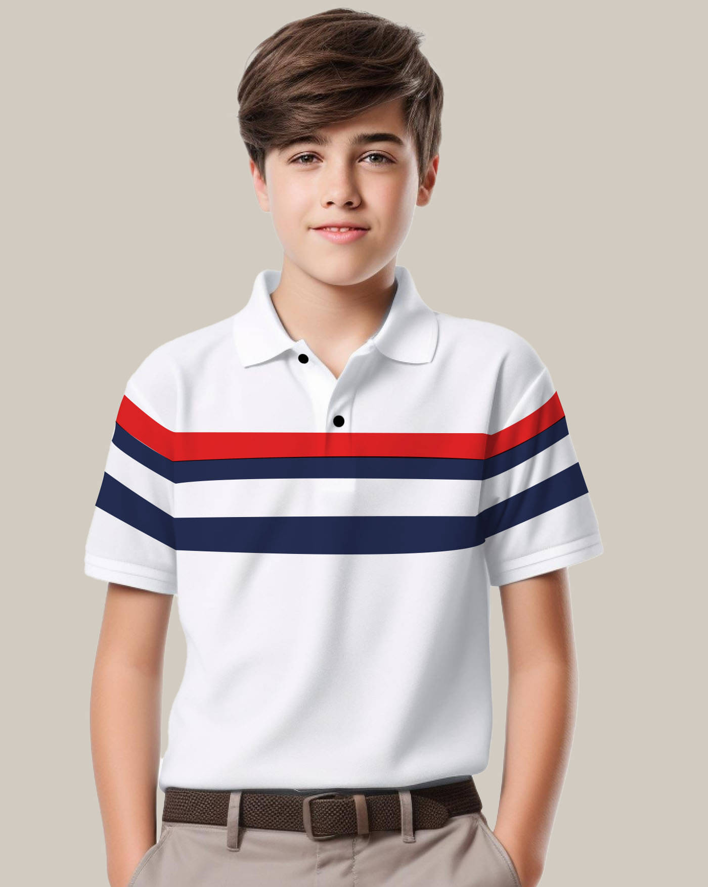     			AUSK Pack of 1 Boys & Girls Cotton Blend Polo T-Shirt ( White )