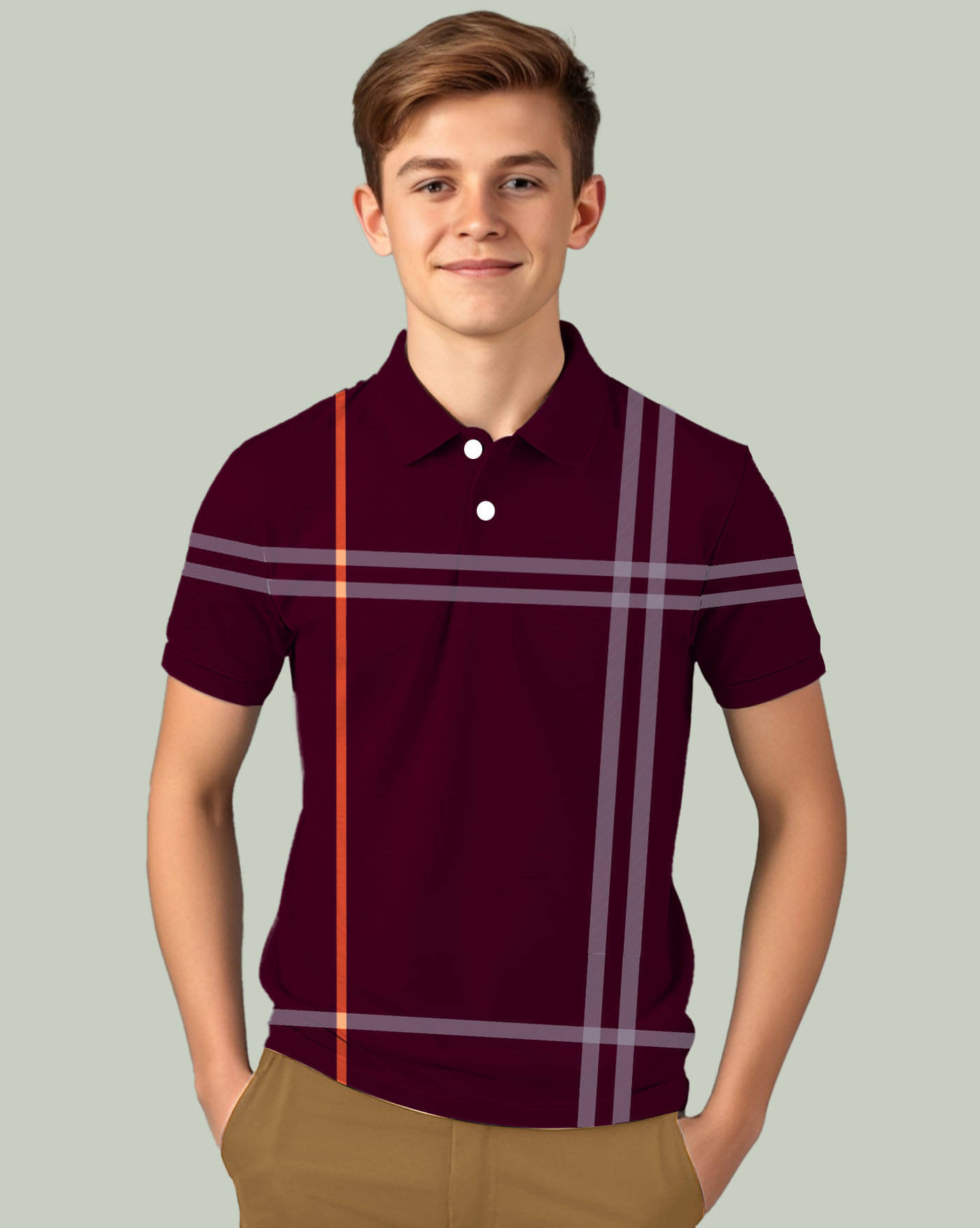     			AUSK Pack of 1 Boys & Girls Cotton Blend Polo T-Shirt ( Maroon )