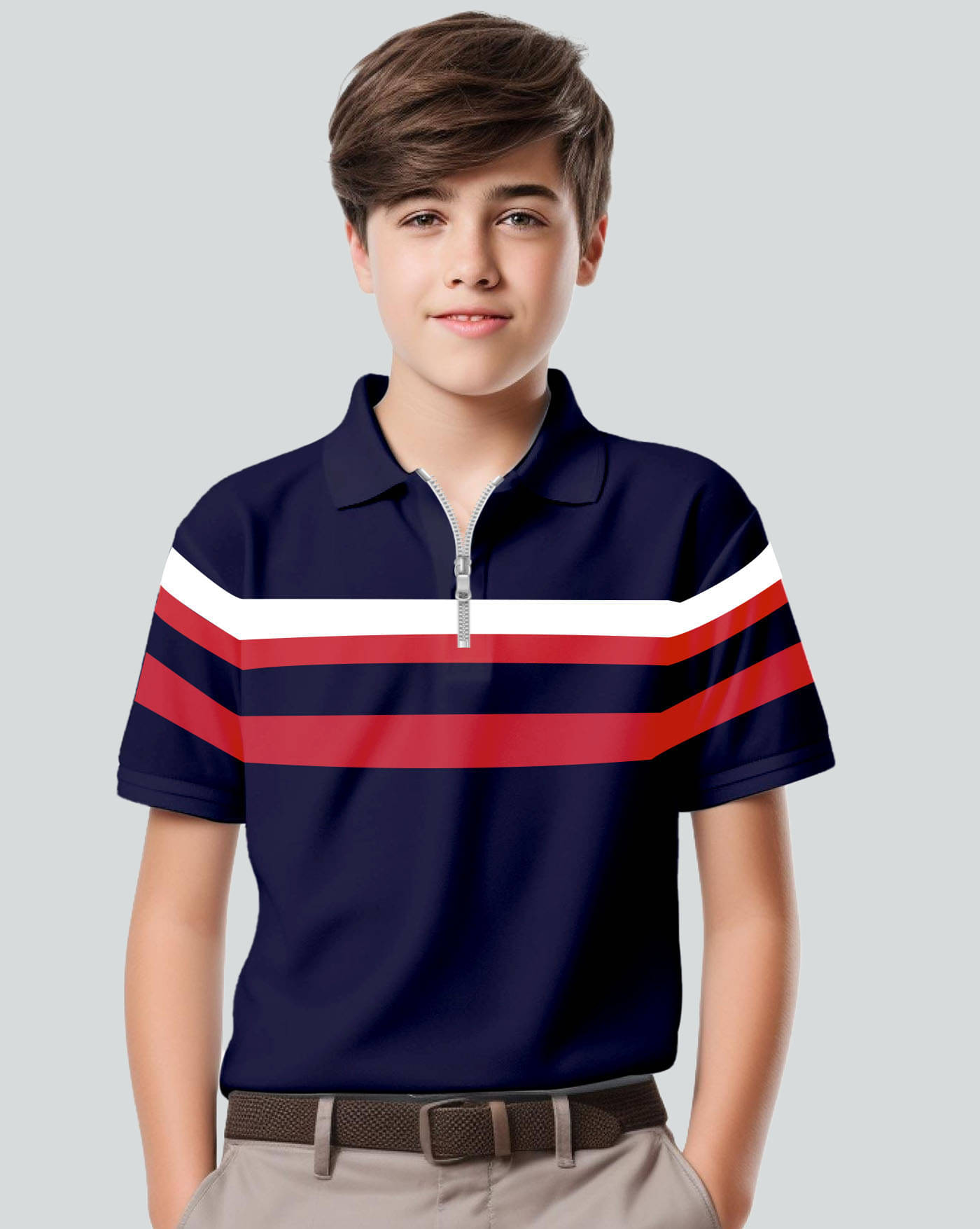     			AUSK Pack of 1 Boys & Girls Cotton Blend Polo T-Shirt ( Blue )