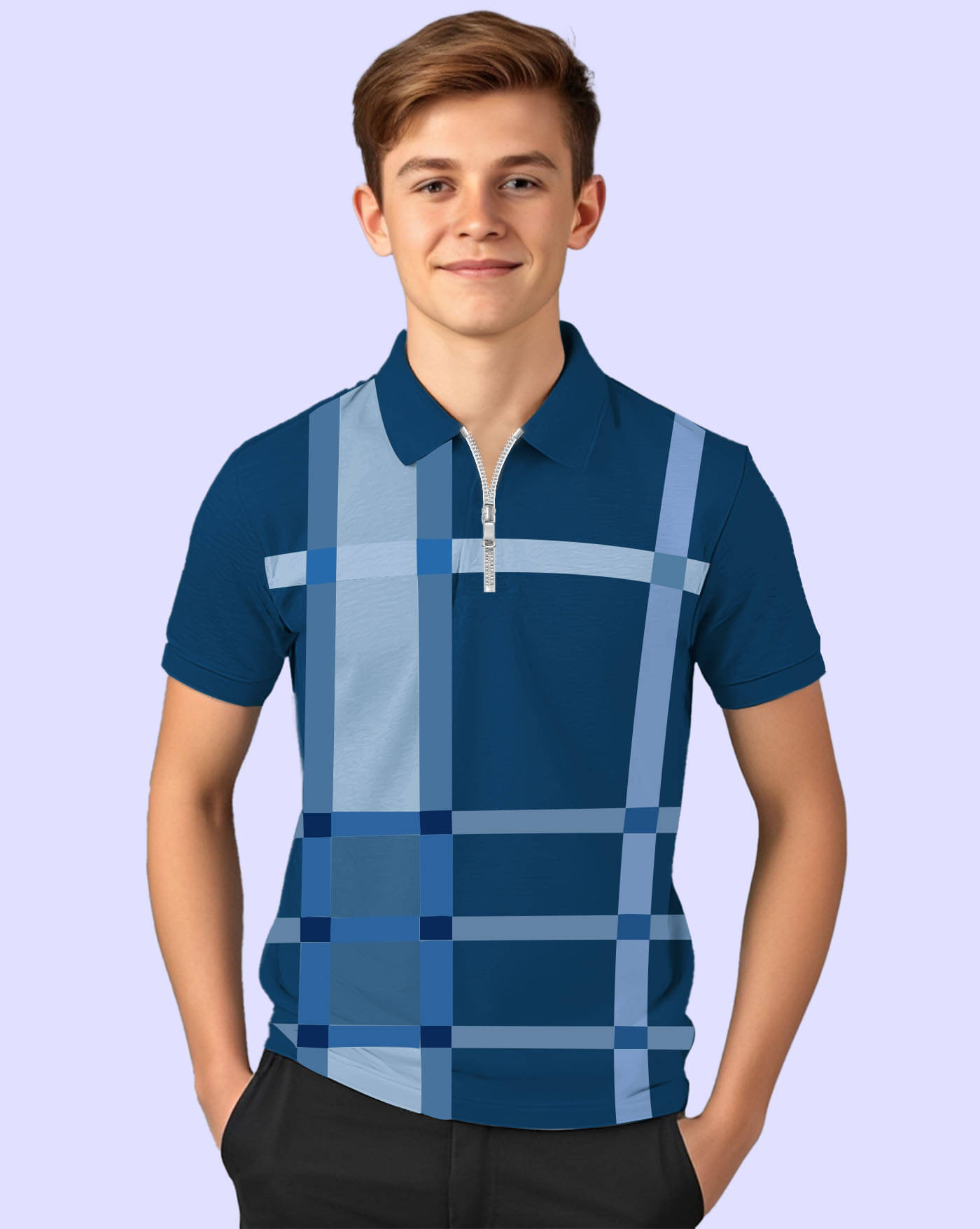     			AUSK Pack of 1 Boys & Girls Cotton Blend Polo T-Shirt ( Teal )