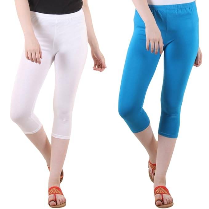     			Diaz Cotton Capris - Multi Color Pack of 2