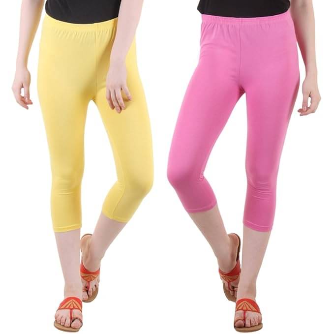     			Diaz Cotton Capris - Multi Color Pack of 2