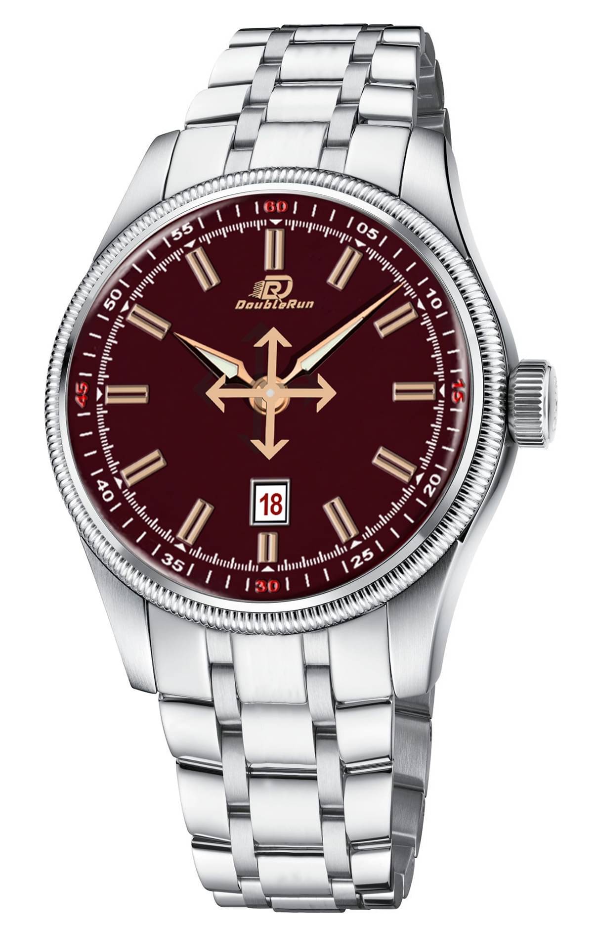     			DoubleRun Silver Metal Analog Men's Watch