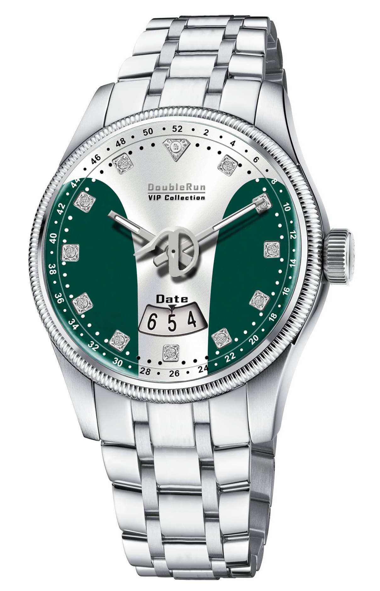     			DoubleRun Silver Metal Analog Men's Watch