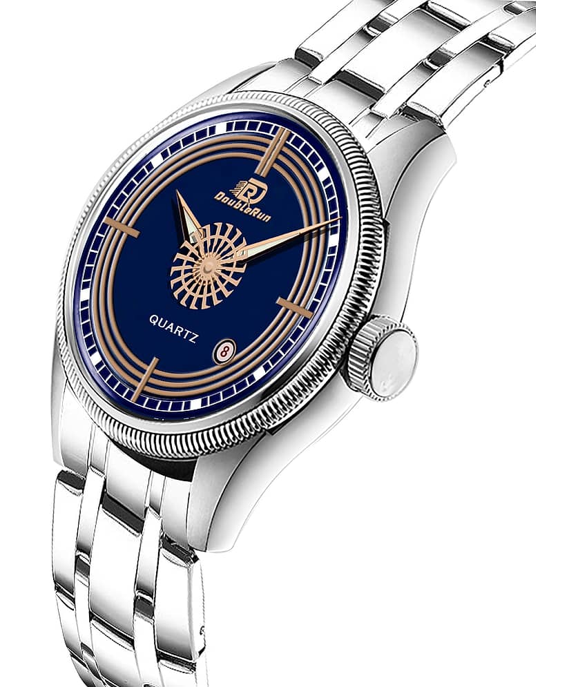 DoubleRun Silver Metal Analog Men's Watch