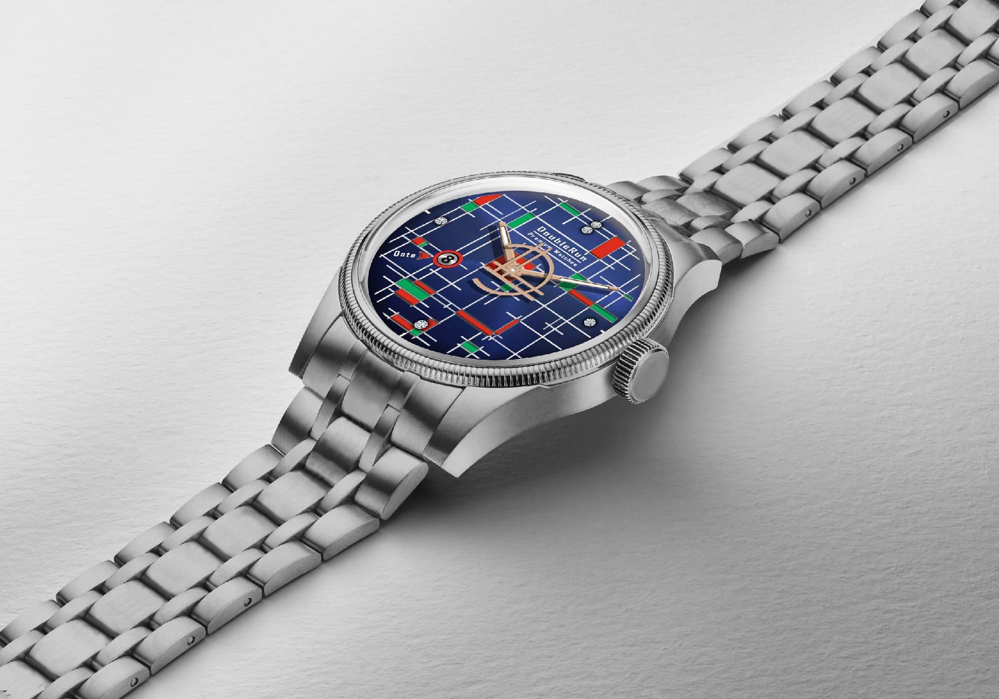     			DoubleRun Silver Metal Analog Men's Watch