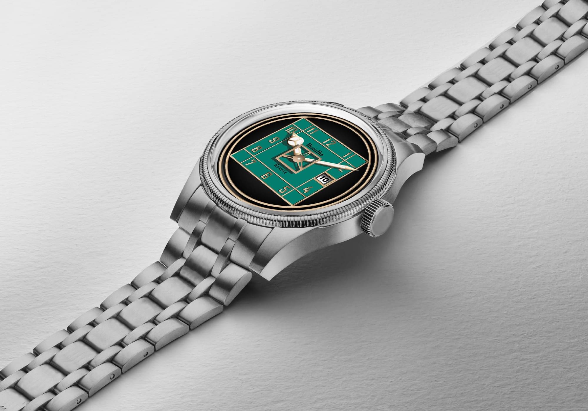     			DoubleRun Silver Metal Analog Men's Watch