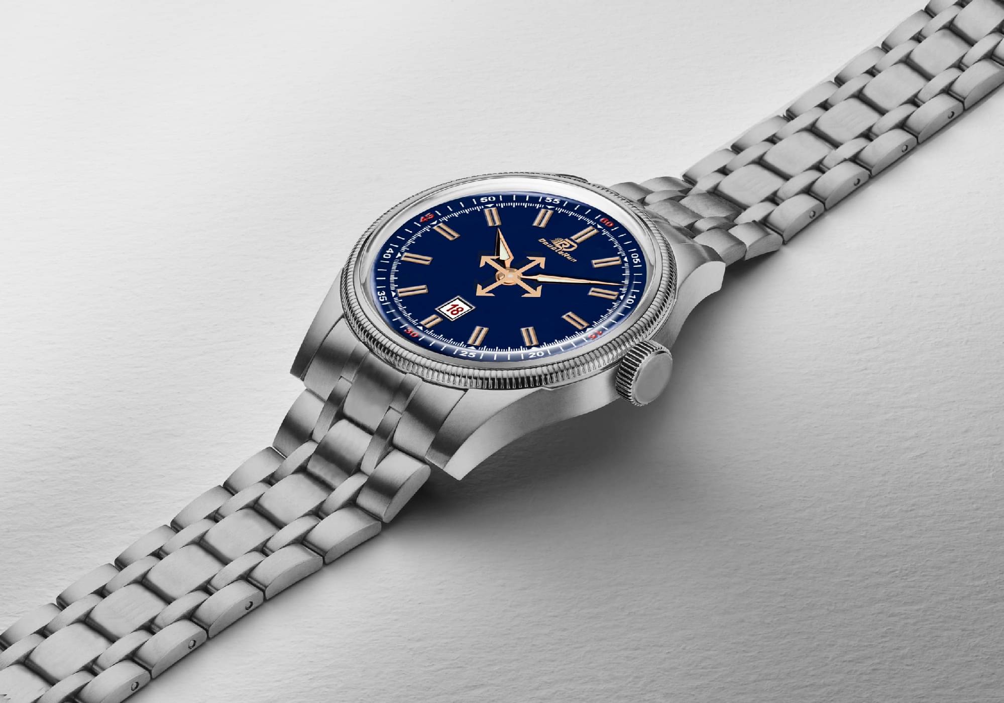     			DoubleRun Silver Metal Analog Men's Watch