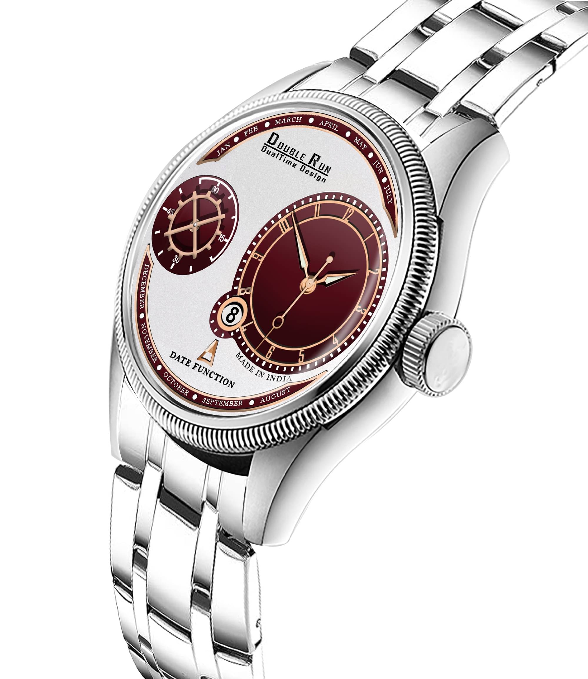     			DoubleRun Silver Metal Analog Men's Watch