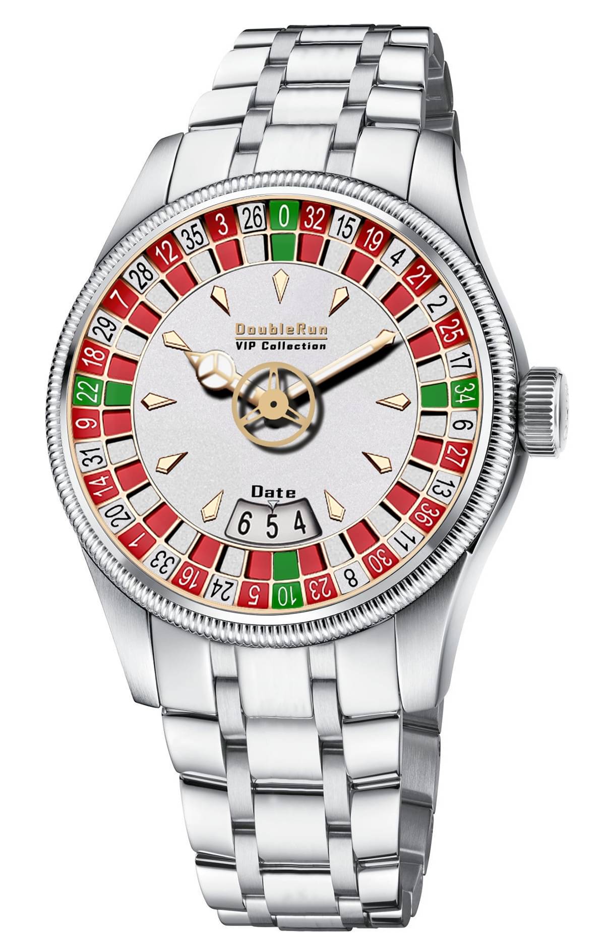     			DoubleRun Silver Metal Analog Men's Watch