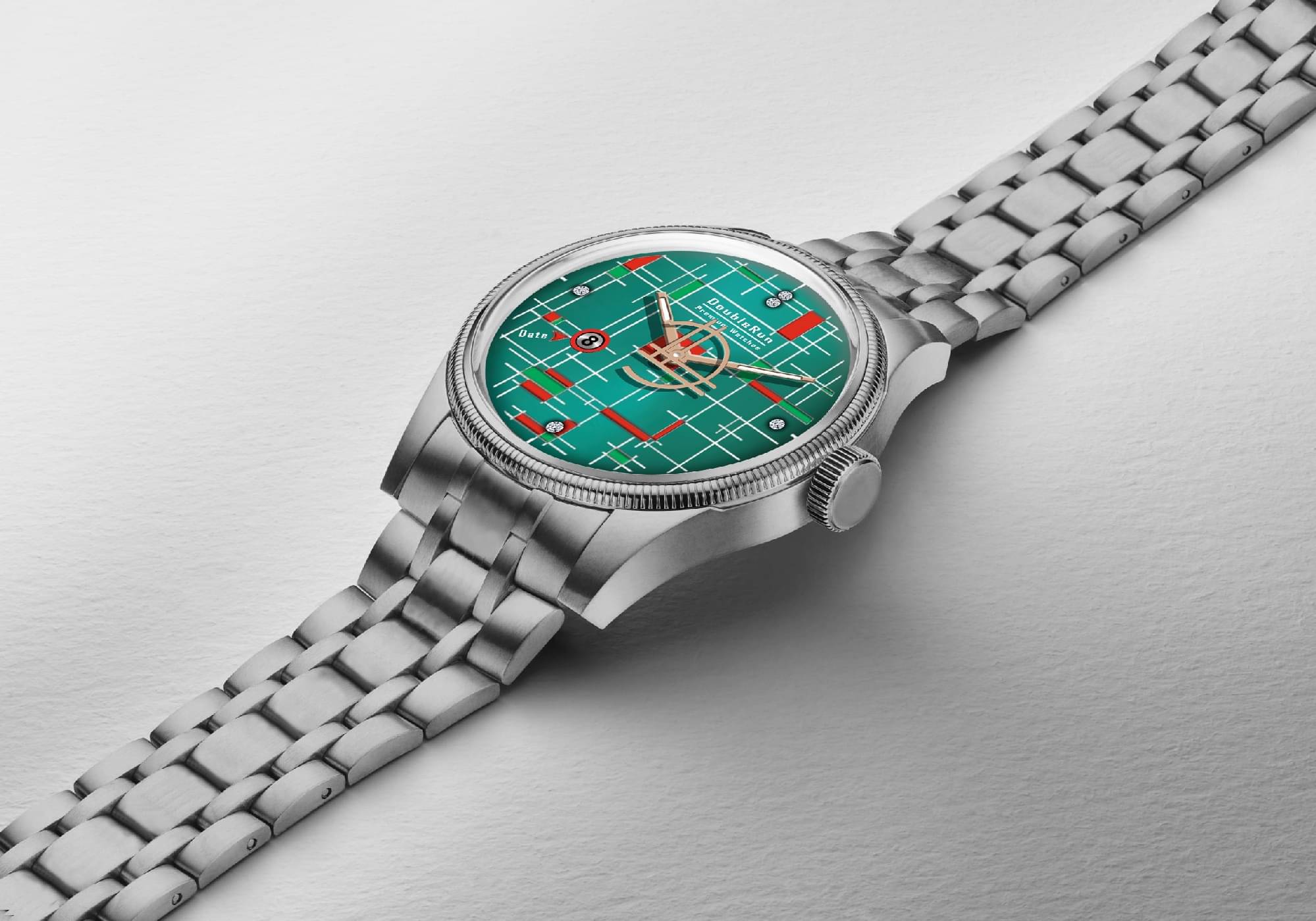     			DoubleRun Silver Metal Analog Men's Watch