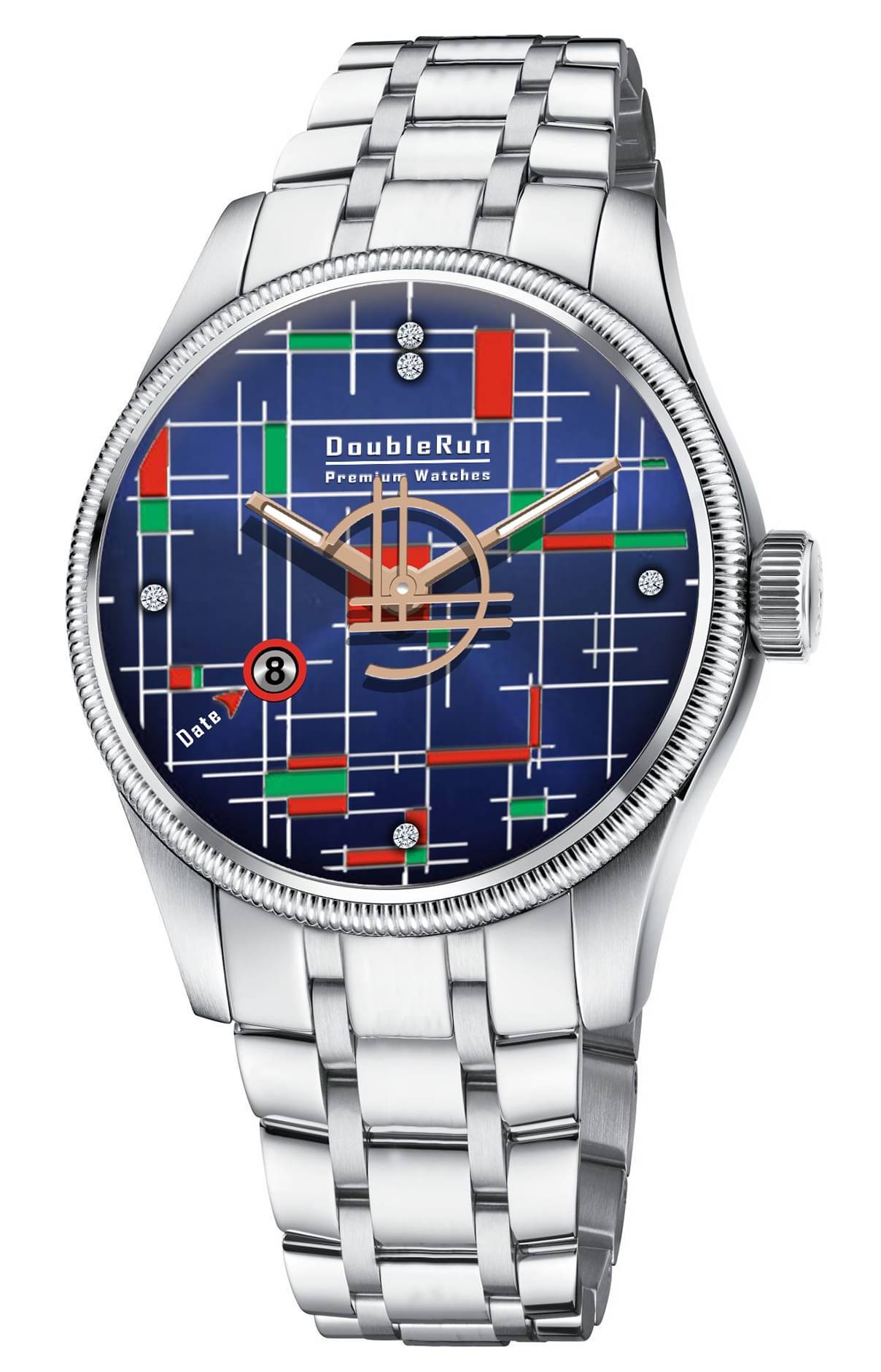     			DoubleRun Silver Metal Analog Men's Watch
