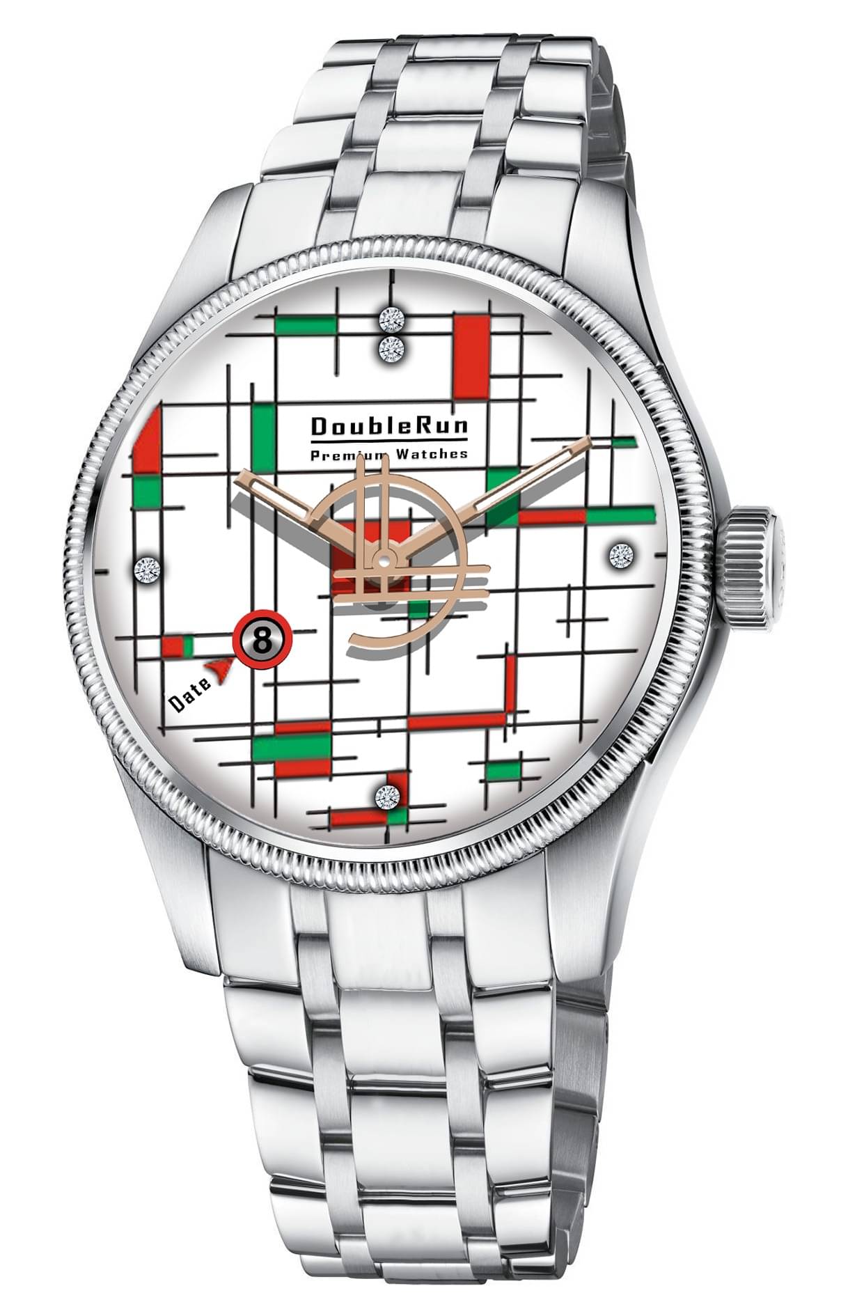     			DoubleRun Silver Metal Analog Men's Watch