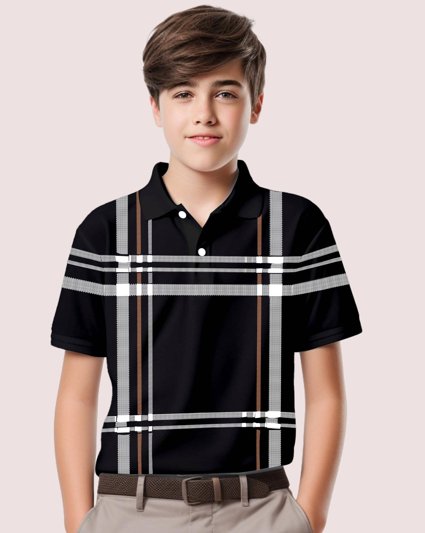     			ENITOR Pack of 1 Boys & Girls Cotton Blend Polo T-Shirt ( Black )