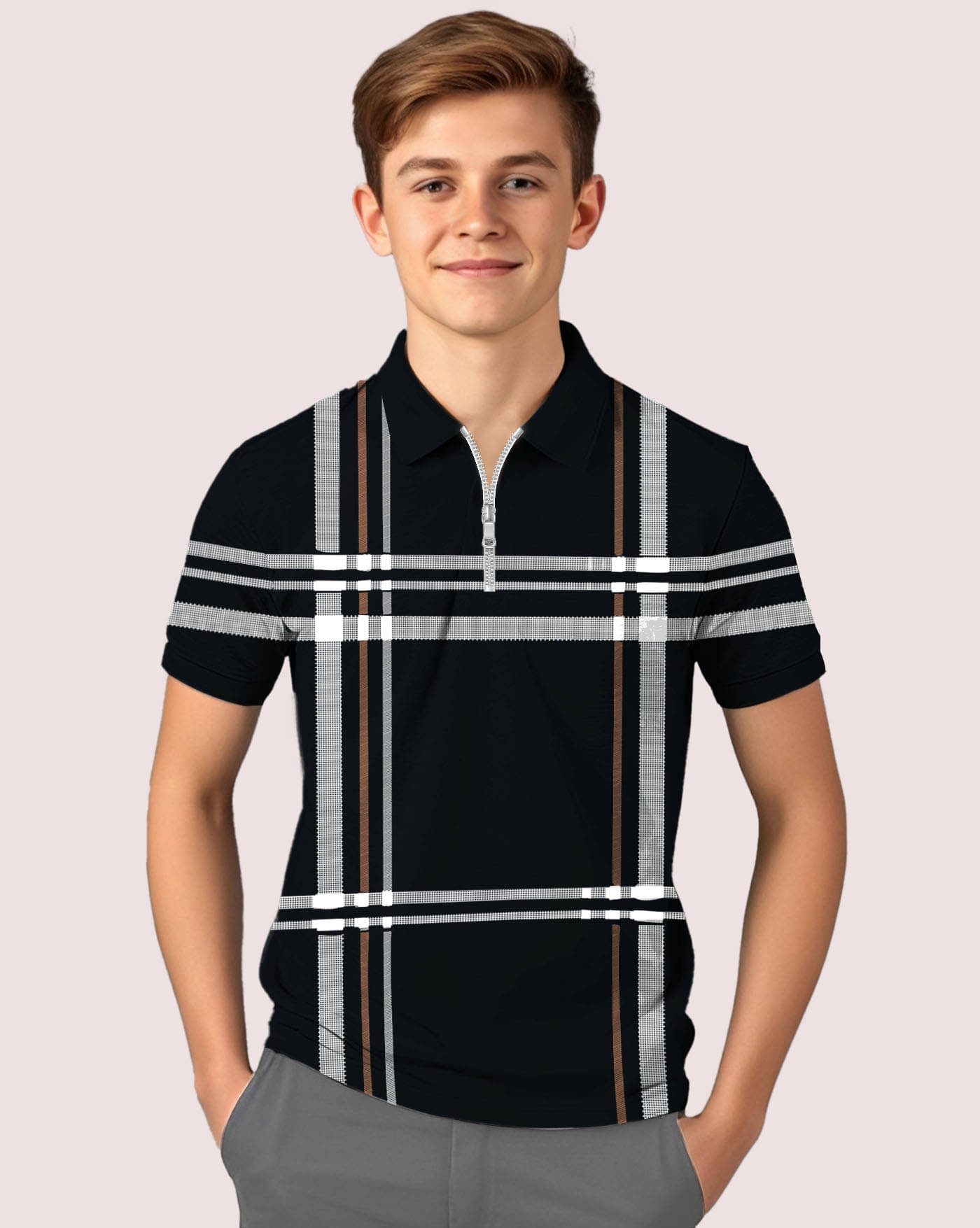     			ENITOR Pack of 1 Boys & Girls Cotton Blend Polo T-Shirt ( Black )